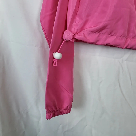 NWT Disney Parks Womens Pink Dose of Disney Cropped Windbreaker Hoodie Size XL - Picture 2 of 7